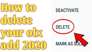 How to delete your olx add 2020 [upl. by Bedad862]