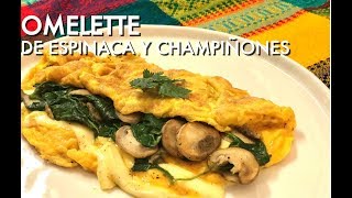 OMELETTE de espinaca y champiñones 43 [upl. by Ynot]