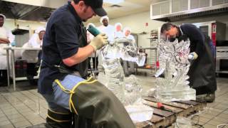 Ice Carving Demonstration at TCC Culinary Arts [upl. by Crawford]