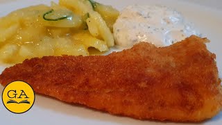 Fischfilet panieren 🐟 Aussen knusprig  Innen saftig [upl. by Uhayile886]