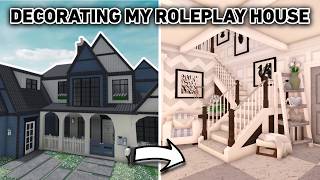 DECORATING MY DREAM ROLEPLAY HOUSE In BLOXBURG Part 2 [upl. by Barsky]