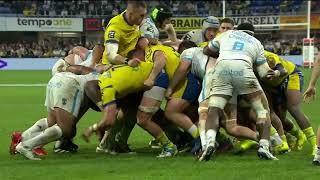 TOP 14  Essai de Yohan BEHEREGARAY ASM  ASM Clermont  Montpellier Hérault Rugby [upl. by Enovahs528]