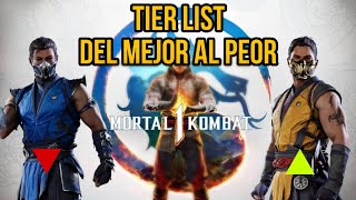 TIER LIST DEL MEJOR AL PEOR PERSONAJE  MORTAL KOMBAT 1 [upl. by Eneli]