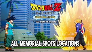 DBZ Kakarot All Memorial Spots Locations amp Battles DLC 6 Over 9000 Memories [upl. by Ainex]