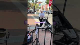 Busking in Shepherdstown WV busker busking bella Chio accordion accordionist [upl. by Calisa554]