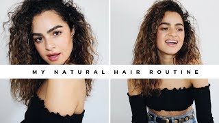 MY NATURAL HAIR ROUTINE ft OUAI CURL JELLY [upl. by Zetram388]