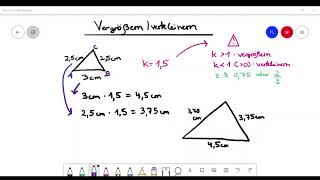 Vergrößern und Verkleinern von geometrischen Figuren mit dem Faktor k [upl. by Janos1]