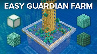 Minecraft EASY Guardian Farm  No Portals  5000 Perh [upl. by Clower]