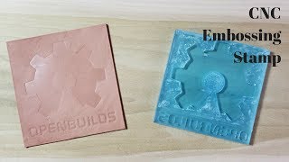 Embossing acrylic stamp  Making a leather patch [upl. by Marget673]