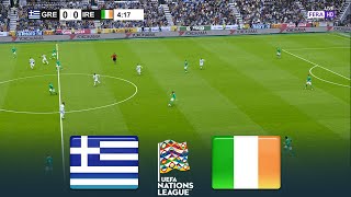 LIVE 🔴 GREECE vs IRELAND  UEFA Nations League 20242025  13 October 2024  FL 2025 Gameplay [upl. by Burgener576]