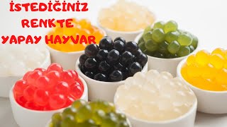 Evde Renkli Yapay Havyar Nasıl Yapılır  Moleküler Gastronomi [upl. by Gauldin]