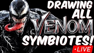 Drawing ALL VENOM SYMBIOTES  EDDIE BROCK VENOM [upl. by Attenat]