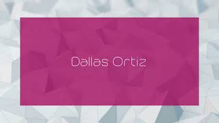 Dallas Ortiz  appearance [upl. by Annaehr]