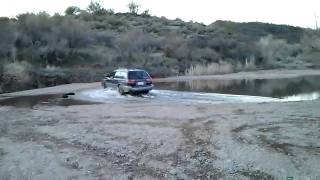 1996 Subaru Legacy Outback Water Crossing Off Road [upl. by Aerdnahs]