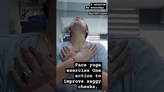 face yoga exercise One Action to improve saggy cheeks Nasolabial folds faceyoga botox shorts [upl. by Daffodil]