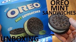 Unboxing Oreo Mint Ice Cream Sandwiches [upl. by Alicul852]