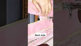 Neck pattern lace sewing sewingtutorial sewingtips sewinghacks silai youtube ytshort new [upl. by Edrahs]