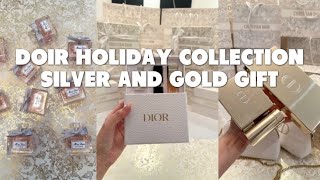 Unboxing Dior Beauty Holiday 2023 Collection Limited Edition Minaudière Samples Gold  Silver Gifts [upl. by Seidel]