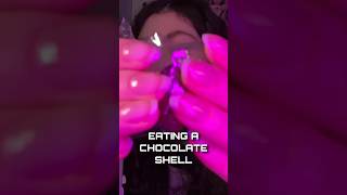 ASMR EATING A CHOCOLATE SHELL asmr shorts [upl. by Grunberg]