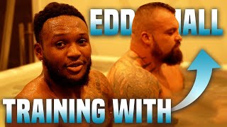 BOXING TRAINING WITH THE WORLD STRONGEST MAN EDDIE HALL [upl. by Kerrison]