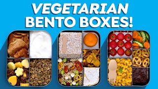 3 Vegetarian Bento Box Lunch Ideas [upl. by Yam685]