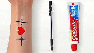 How To Make Tattoo At Home  Tattoo  Tattoo Designs  ABCD [upl. by Islek]