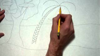 Drawing Large Trees for Jungle Painting MOV [upl. by Roybn]