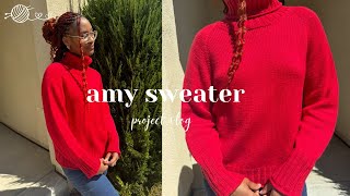 🧶 knitting diaries 💕  i knit the amy sweater by petiteknit in just two weeks [upl. by Suh602]