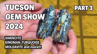 Tucson gem show 2024 part 3  Kingman Turquoise Variscite Moldavia amp More [upl. by Nennerb]