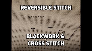 Reversible Embroidery Blackwork Step by Step Guide  Holbein Stitch and Cross Stitch [upl. by Diva588]