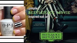 Beetlejuice Movie Inspired Nails [upl. by Dnama287]