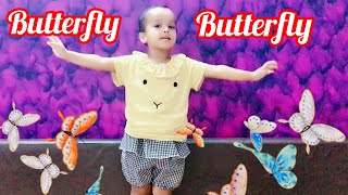 Butterfly Butterfly  Butterfly Butterfly Where Do You Go  Nursery Poems  Aradhya and Brothers [upl. by Campball514]