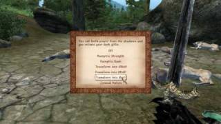 Oblivion Lithians Nature Of the Beast Mod Vampirism Improving mod [upl. by Assirolc]