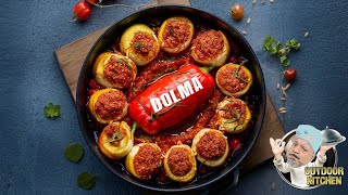 Köstliches Dolma Rezept Gefüllte Paprika mit Hackfleisch aus der Balkanküche [upl. by Eelyac767]