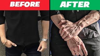 Get veiny hands permanently in 2 min step by step [upl. by Berkly571]