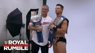 The Miz amp Shane McMahon pose with their new SmackDown Tag Team Titles WWE Exclusive Jan 27 2019 [upl. by Anawat]