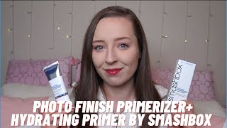 SMASHBOX PHOTO FINISH PRIMERIZER HYDRATING PRIMER  REVIEW amp 8 HOUR WEAR TEST [upl. by Norrahc]