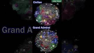 Stellaris AI comparison Civilian easiest vs Grand Admiral hardest stellaris ai timelapse [upl. by Yanal112]