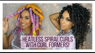 How To Heatless Curls w Curl Formers on Natural Hair [upl. by Nailuj]