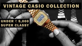 Vintage Casio Watch Collection  Under 5000 Watches  A168WEGM9  A168WECM5  A168WECM5 [upl. by Aruon]