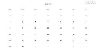 2025 Calendar All Months Minimalist design PowerPoint slides [upl. by Yesnel]