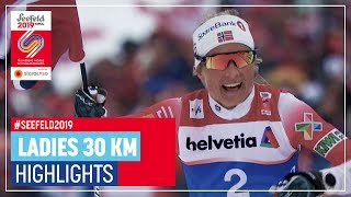 Therese Johaug earns third gold medal  Ladies 30 km  Seefeld  FIS Nordic World Ski Championships [upl. by Previdi]