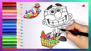 Como Desenhar e Colorir o José Comilão  Desenhar e Colorir  Desenho facil [upl. by Aulea443]