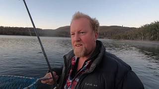 Fishing on Lake Jindabyne [upl. by Aivatnohs]