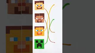 I am Steve Minecraft animation matching and draw puzzle shorts iamsteve minecraft minesteve [upl. by Aicatsanna]