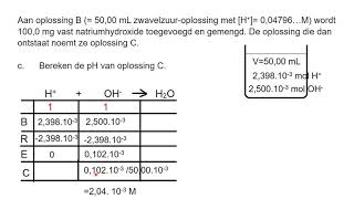 Oefenen met 2 lastige pH berekeningen na verdunning van zurebasische oplossingen 5H en 5vwo [upl. by Llevel]