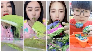 Best matcha green tea powder amp Eating matcha powdered ice amp matcha benefits amp Matcha ice mukbang 79 [upl. by Ydnes774]