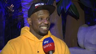 Dillian Whyte reacts to fans chanting Derek Chisora’s name at the Darts [upl. by Eastman50]