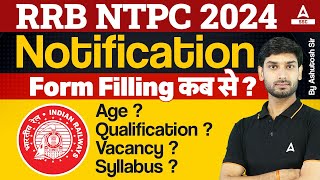 RRB NTPC New Vacancy 2024  RRB NTPC Form Syllabus Age Qualification  NTPC New Vacancy 2024 [upl. by Nhguavaj967]