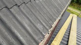 Eternit Asbestos Roof restoration and painting [upl. by Belac45]